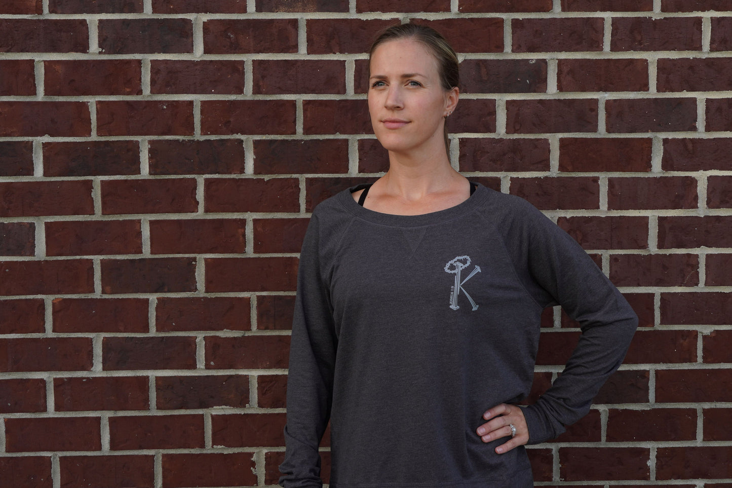 Charcoal Women's Lightweight Crewneck