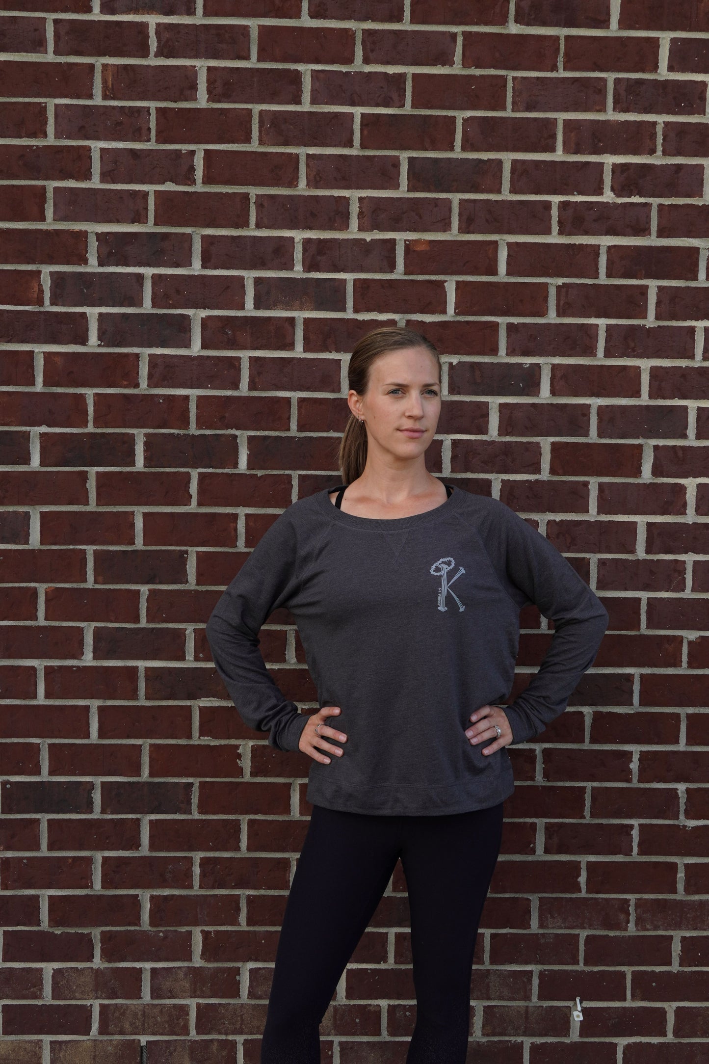Charcoal Women's Lightweight Crewneck