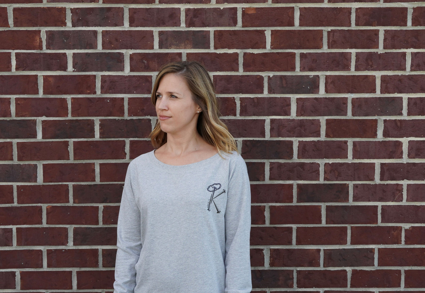 Grey Women's Lightweight Crewneck
