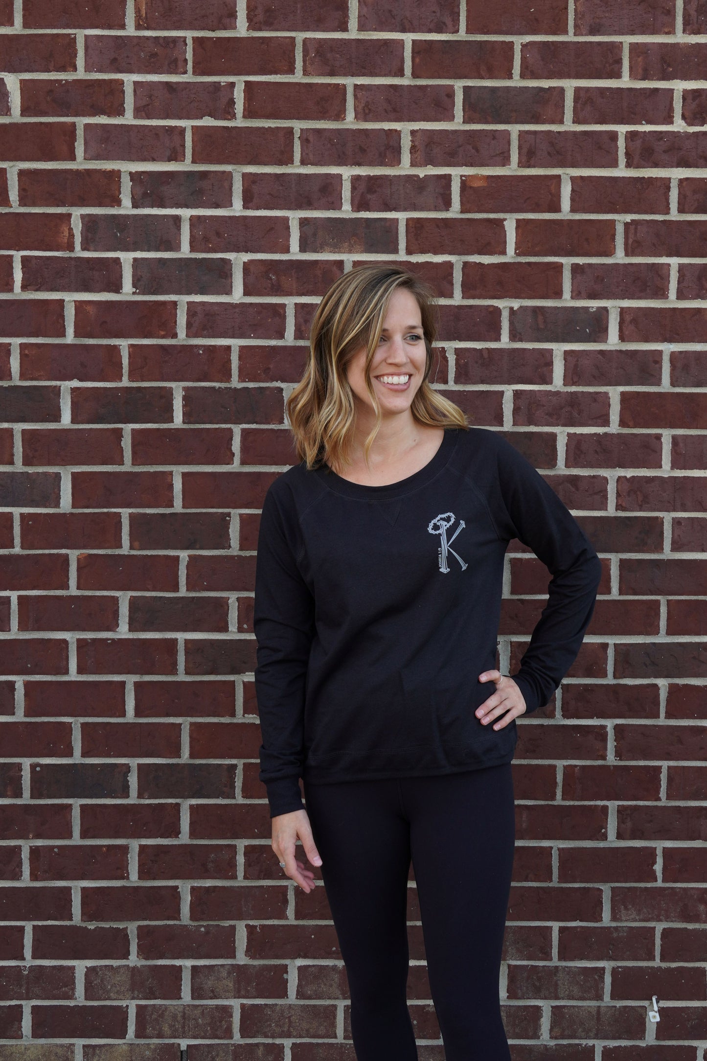 Black Women's Lightweight Crewneck