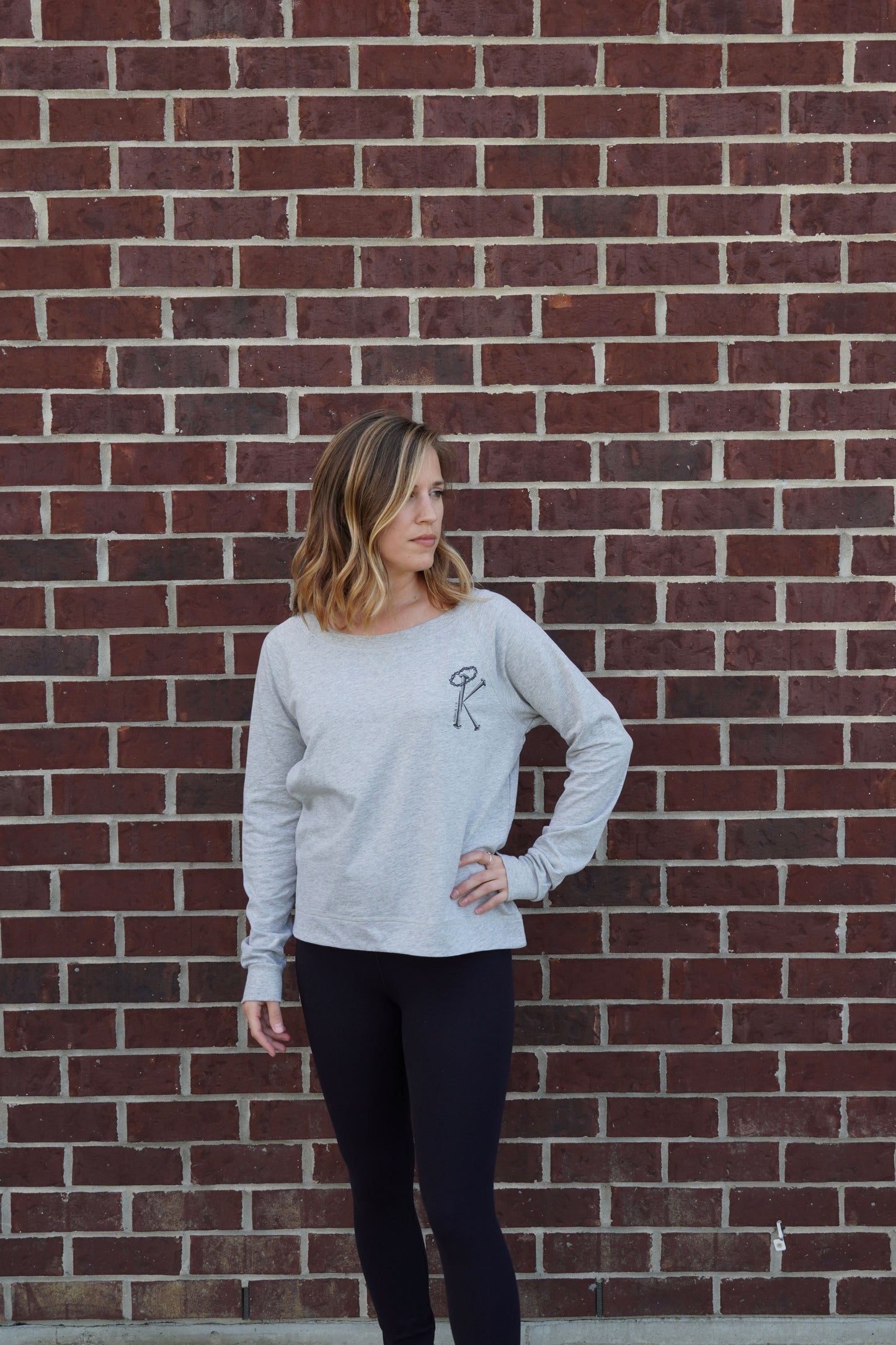 Grey Women's Lightweight Crewneck