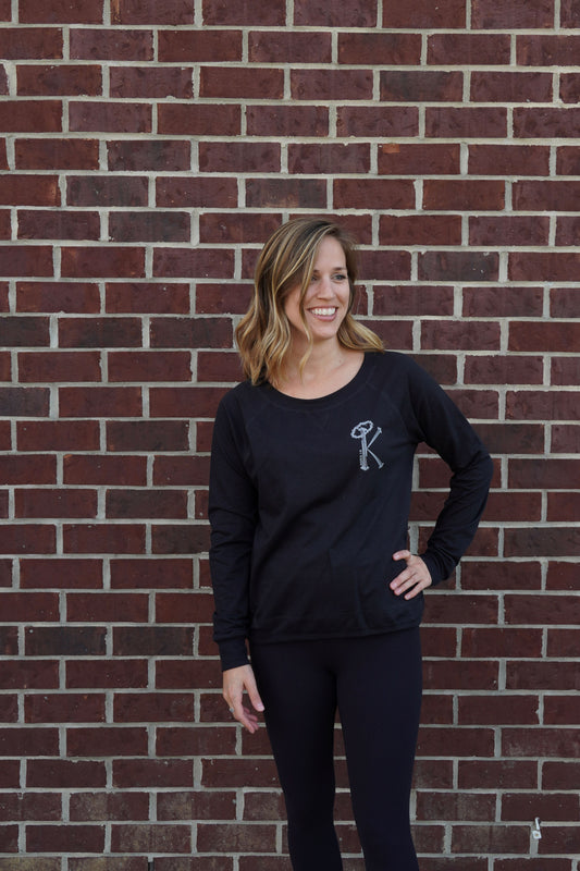 Black Women's Lightweight Crewneck